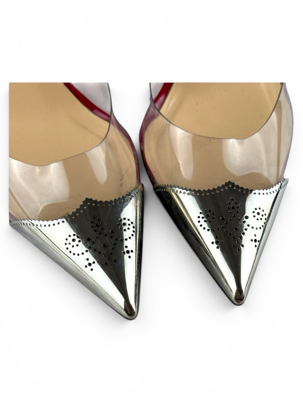 Christian Louboutin transparent PVC pointed-toe pumps - Picture 9 of 15